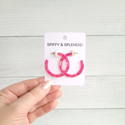Camy Hoops - Raspberry // Earrings, Jewelry, Gifts