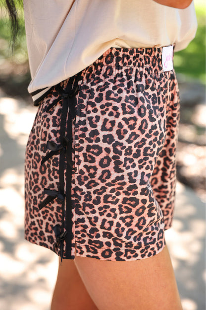 Bow Trim Boxer Shorts- Safari Chic by Jess Lea PRE-ORDER July