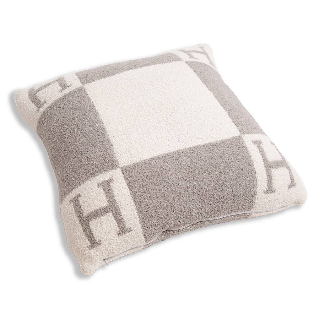 H Patterned Cushion Cover / Pillow Case
: Blue