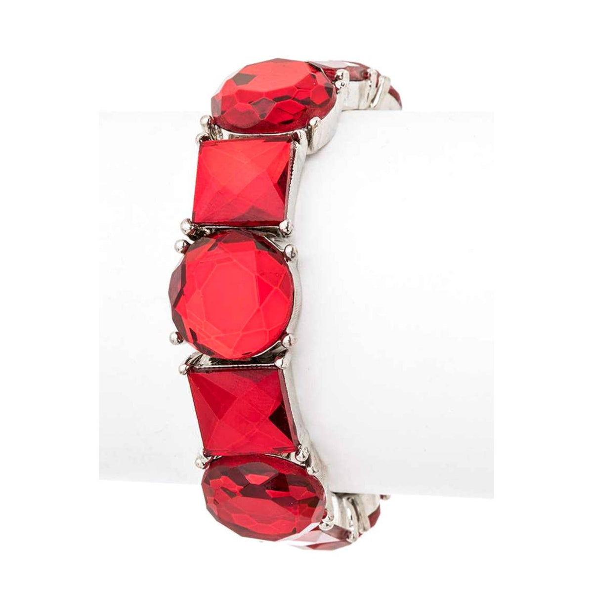 Lucite Stretch Bracelet: Gold/Clear