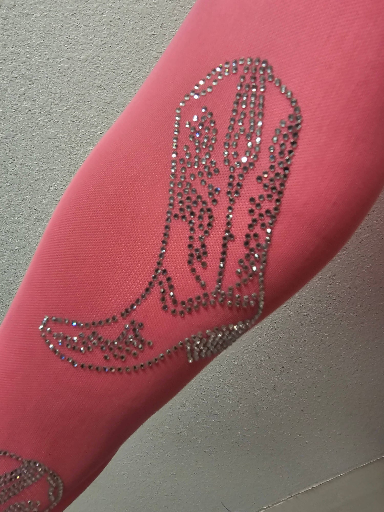 Dylan Rhinestone Embellished Mesh LS Top - Pink: Pink