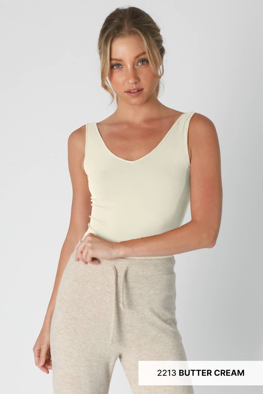 Reversible Tank Top:  Stone-Nude