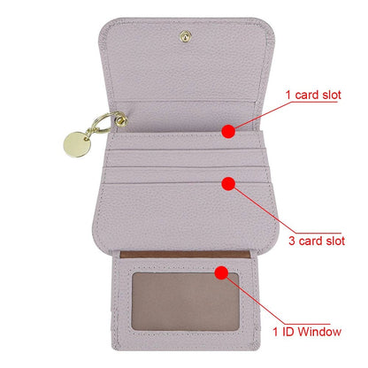 2443 Leather RFID Keychain Wallet: Brown