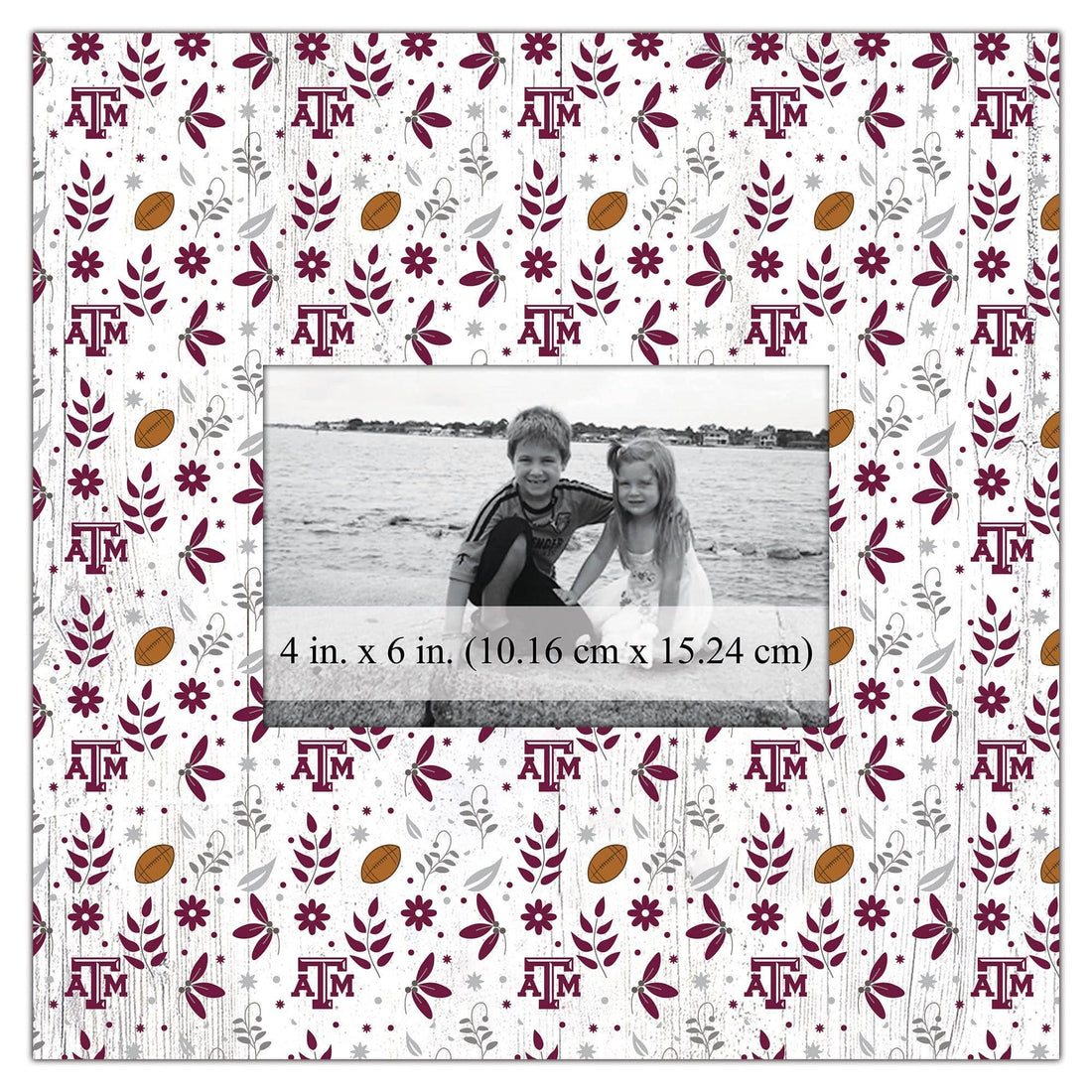 Texas A&amp;M  Floral Pattern 10x10 Frame