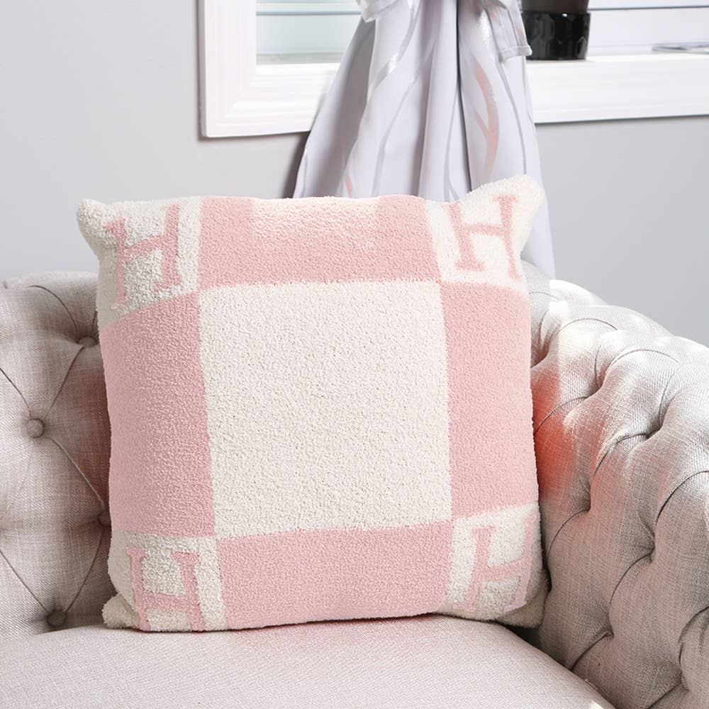 H Patterned Cushion Cover / Pillow Case
: Blue