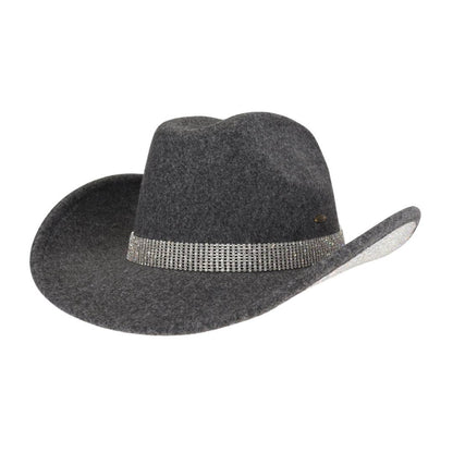 Tinseltown Rhinestone Cowboy Hat VCC0073: Hot Pink/Clear