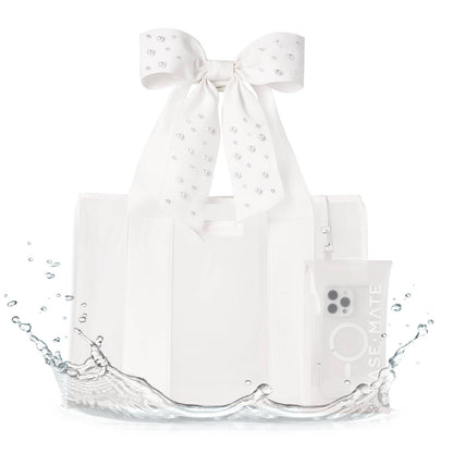 Case-Mate Ivory Pearl Bow Jelly Tote Bag Bride