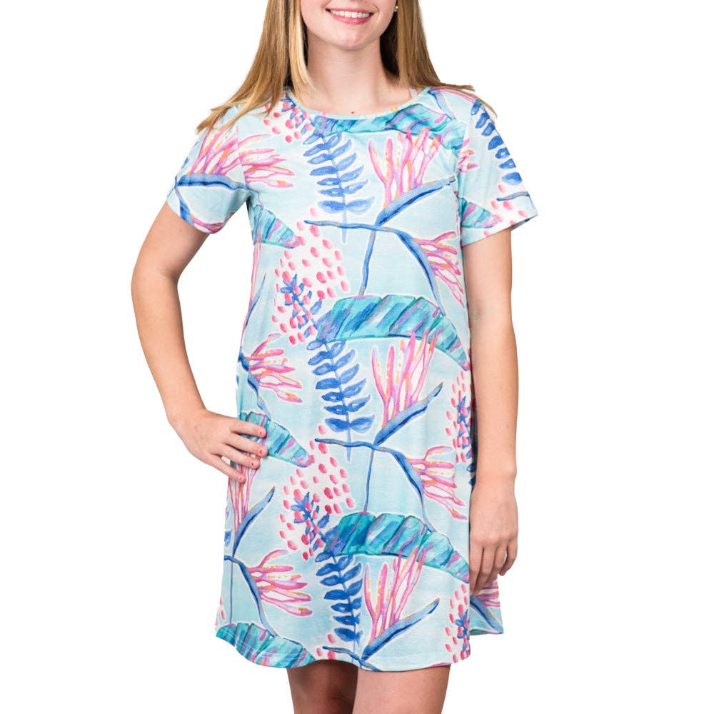Gia T-Shirt Dress - Spring 2025 *: Navy and White Diamond / Small