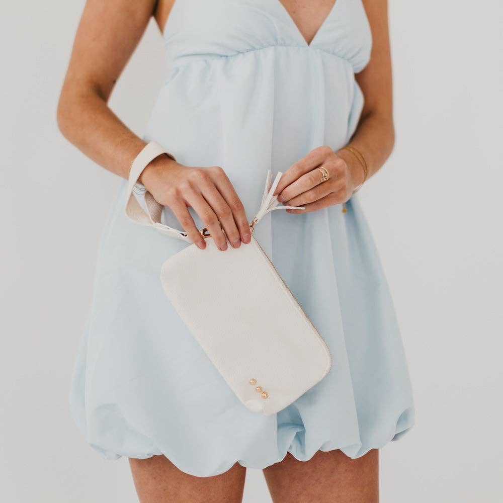 Cece Card Holder Clutch Bag Wholesale: Cream