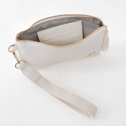 Cece Card Holder Clutch Bag Wholesale: Cream