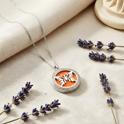 Butterfly Essential Oil Diffuser Necklace