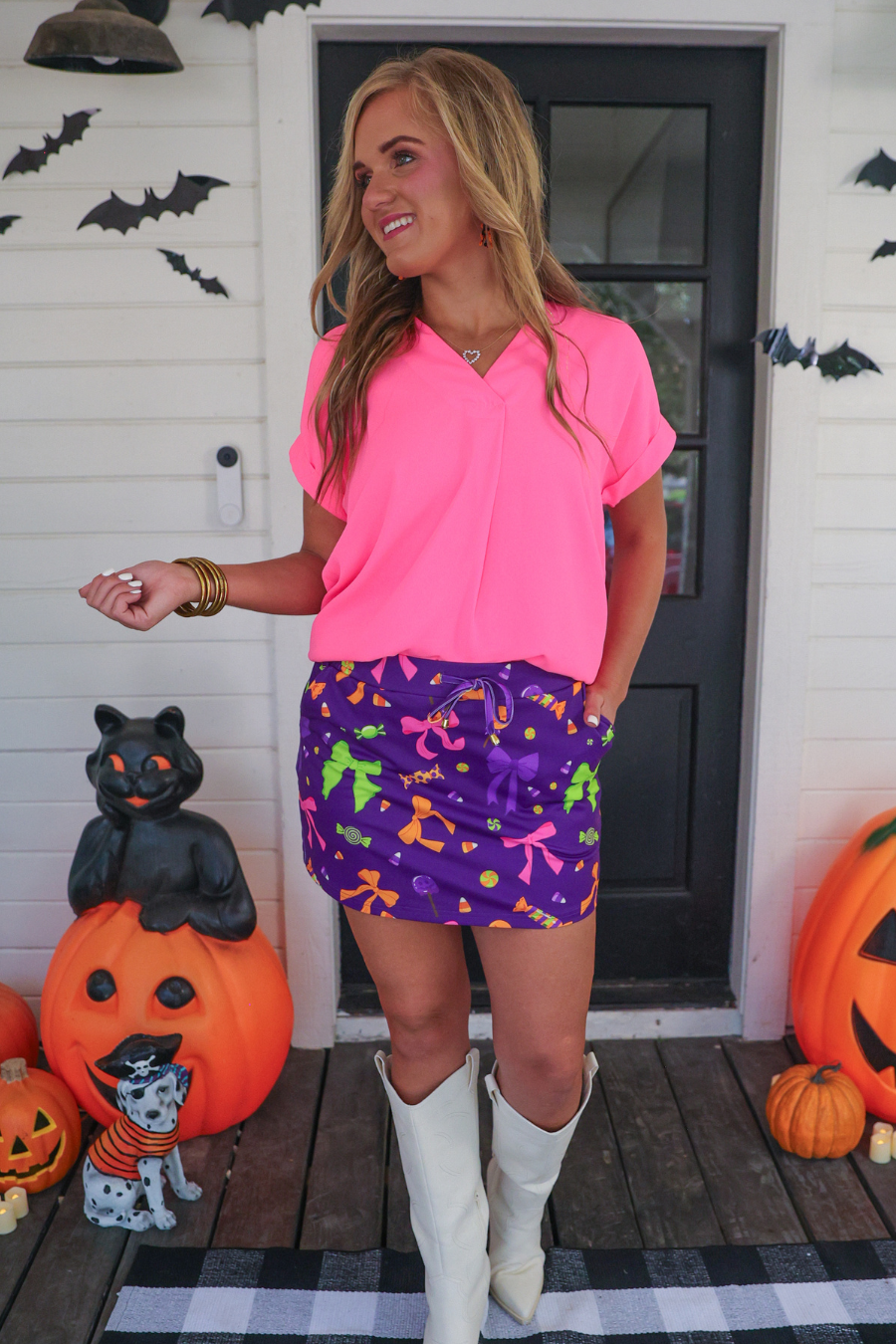 Whitney Woven Blouse by Jess Lea: Neon Lime