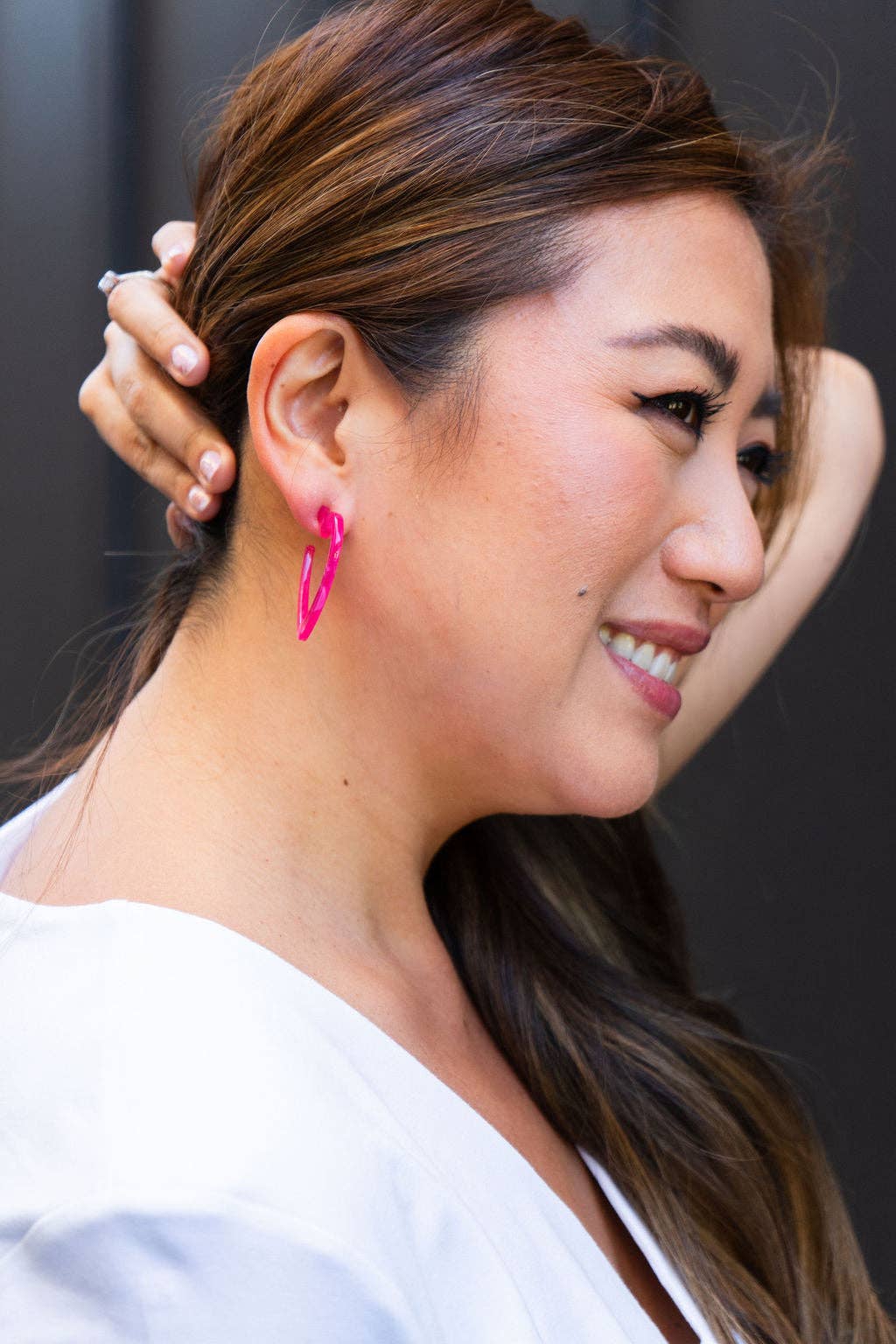 Heart Hoops - Hot Pink // Valentine&