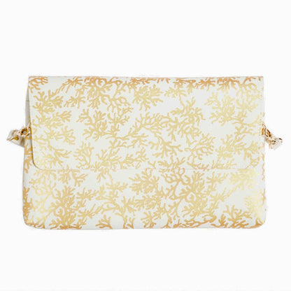 Catherine Clutch Gold Greek Key by TOP IT OFF