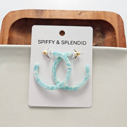 Camy Hoops - Aquamarine // Earrings, Gifts