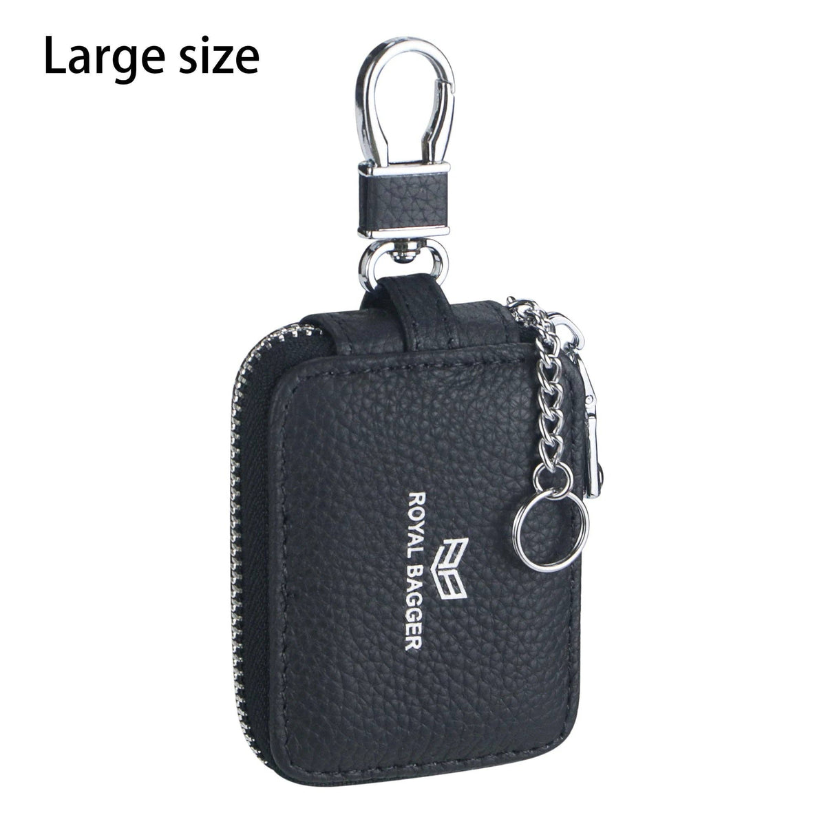 3901 Leather Earphone Pouch with Keychain: Orange
