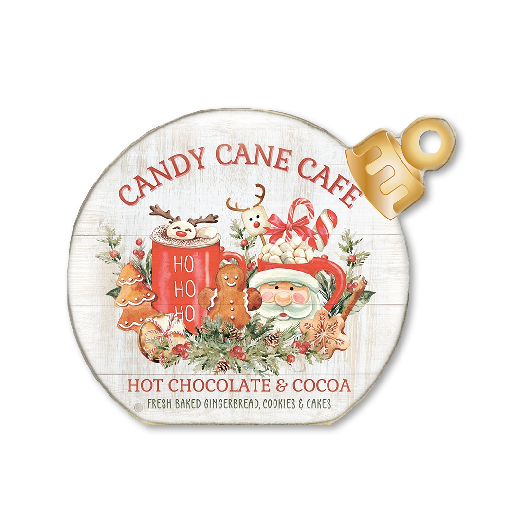 ORNAMENT DECORATIVE TABLETOP SITTER CANDY CANE CAFÉ
