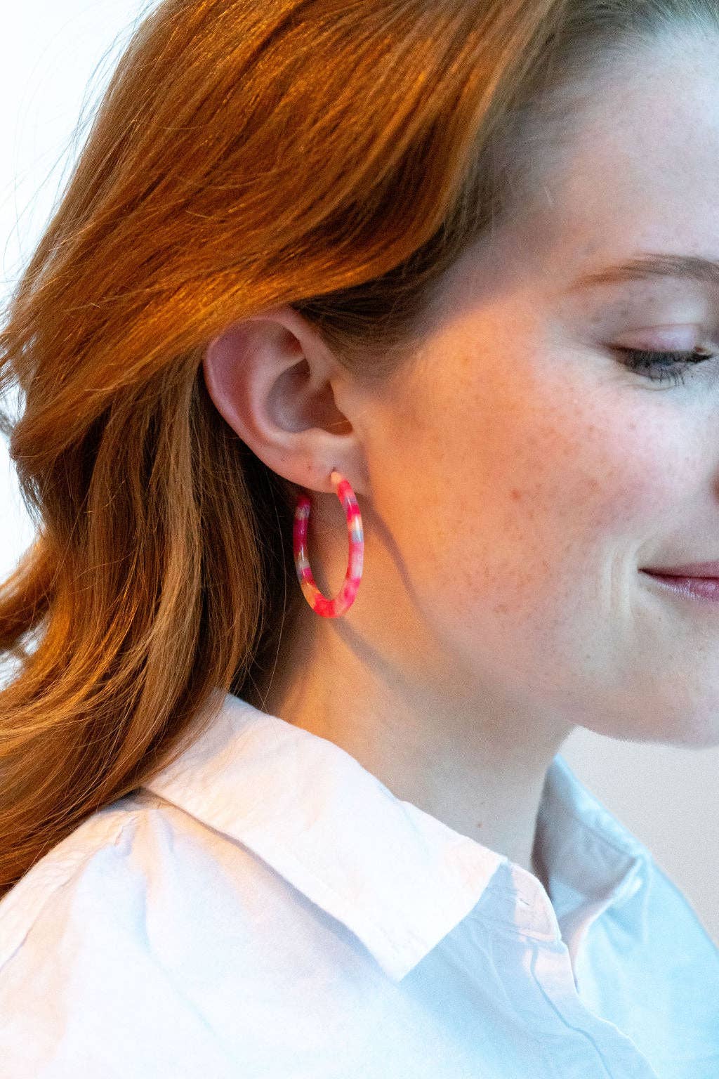Camy Hoops - Tropical Pink // Earrings, Jewelry, Gifts