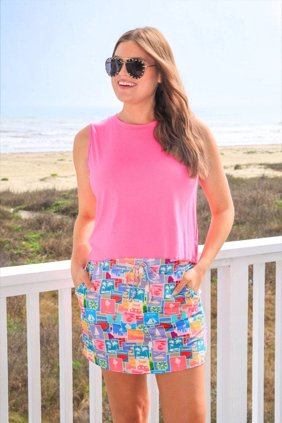 Postmarked in Paradise Skort: by Jess Lea