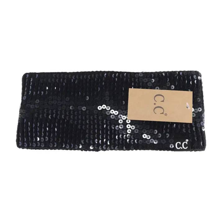 Allover Clear Sequin Head Wrap HWC0044: Lilac