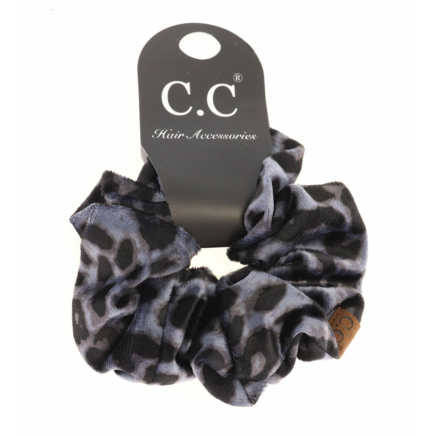 Leopard Print Velvet Ponytail C.C Women&