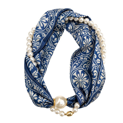 Luxe Pearl Scarf Necklace: AL
