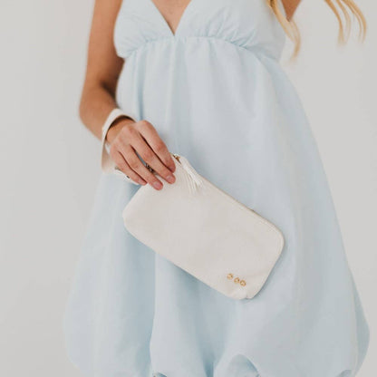 Cece Card Holder Clutch Bag Wholesale: Cream