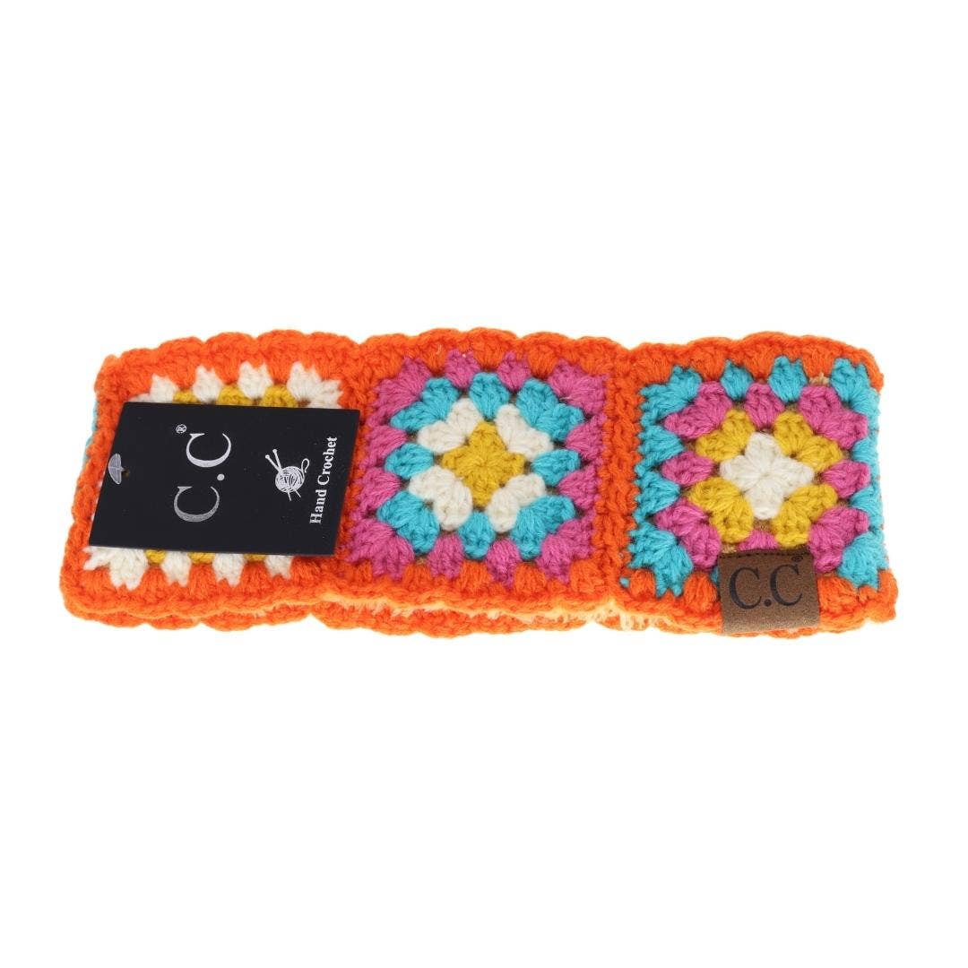 Fuzzy Lined Multi-Color Crochet Fashion Headband for Women: Beige