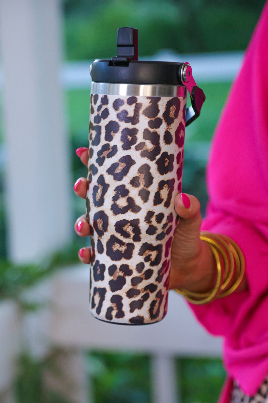 Safari Chic Travel Tumbler: Leopard