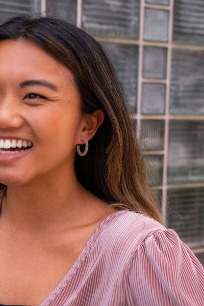 Cam Mini Hoops - Gold Flake // Earrings, Gift