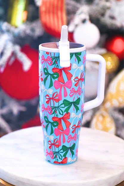 Jess Lea Jingle Bows Tumbler: Multi