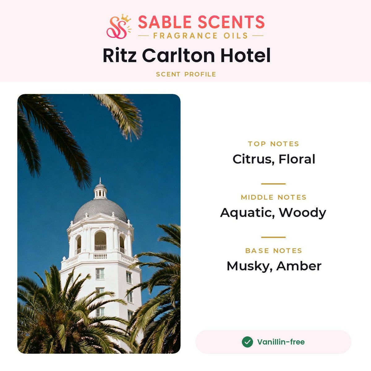 Ritz Carlton Hotel (Type) Fragrance Oil: 4 oz