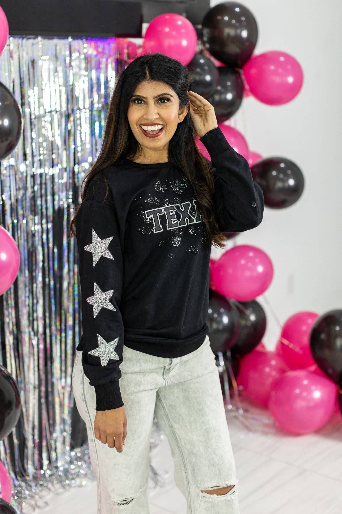 Lone Star State Crewneck, Black: Black / Small