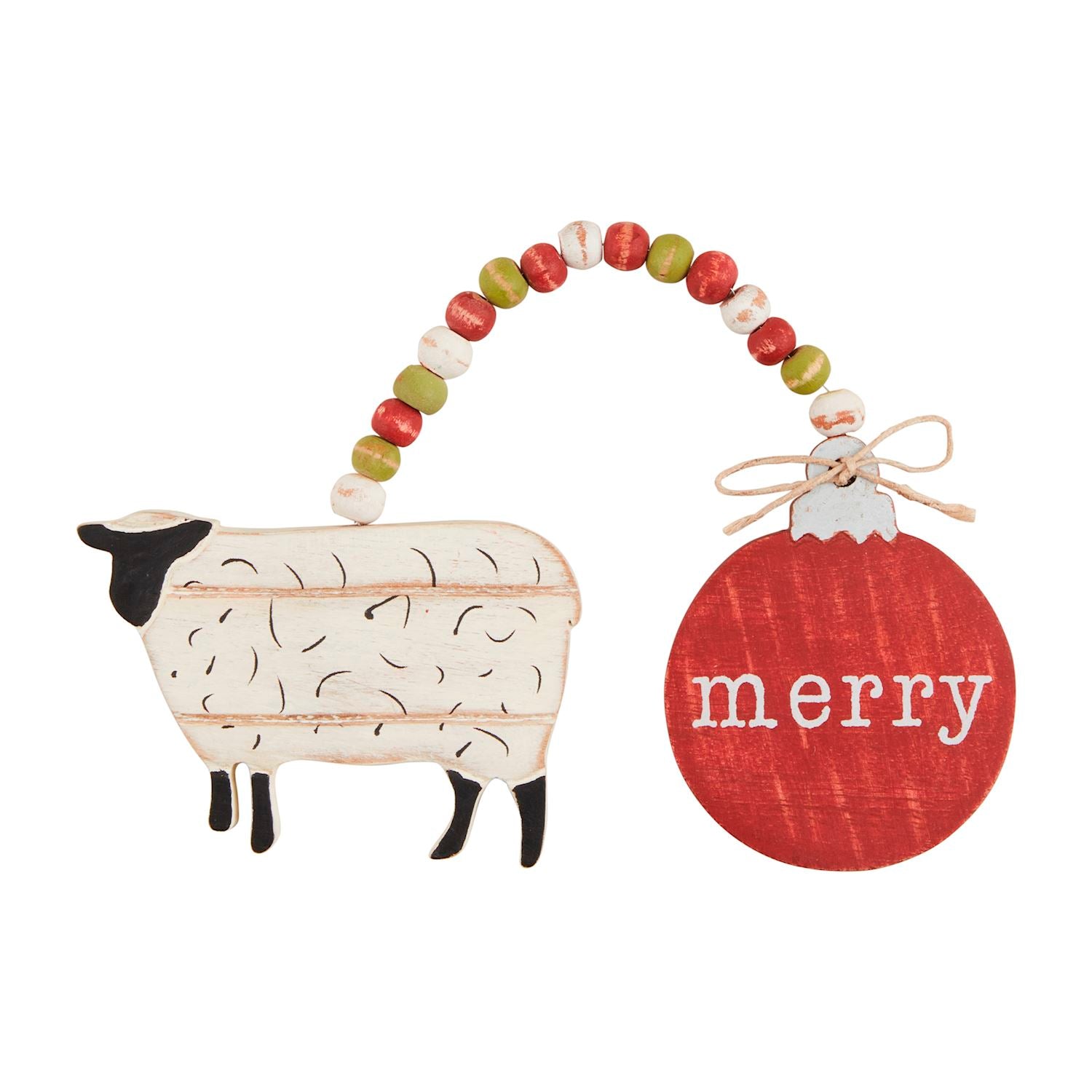 Mudpie Sheep Double Ornament
