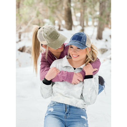 Monochrome USA Embroidered High Pony CC Ball Cap BT926: Mustard