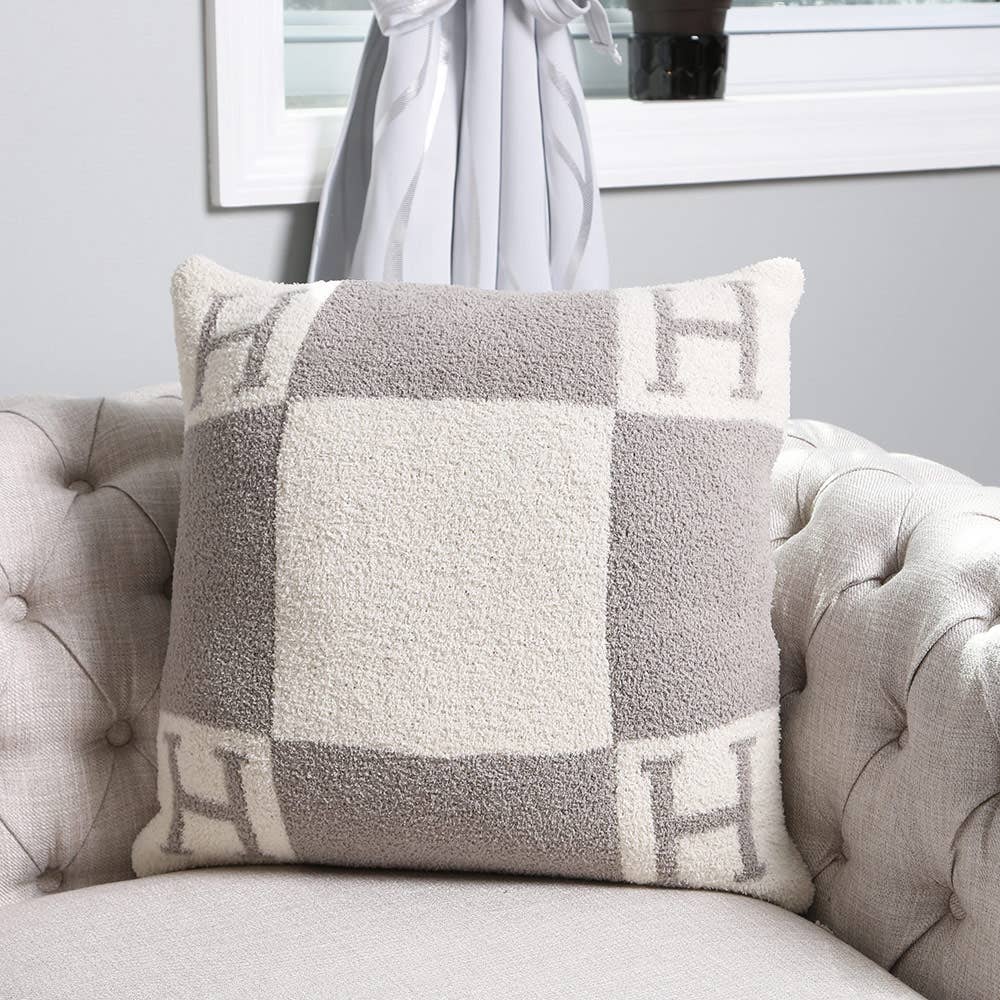 H Patterned Cushion Cover / Pillow Case
: Blue