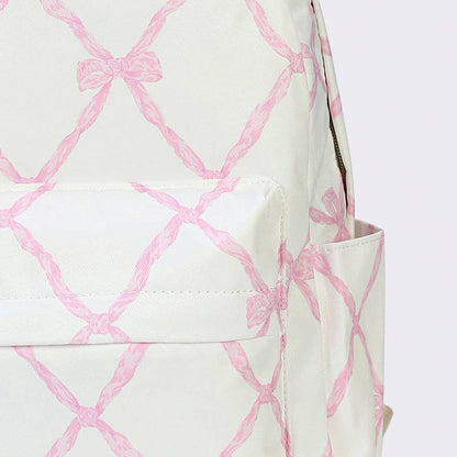 Girls Bow Printed Backpack