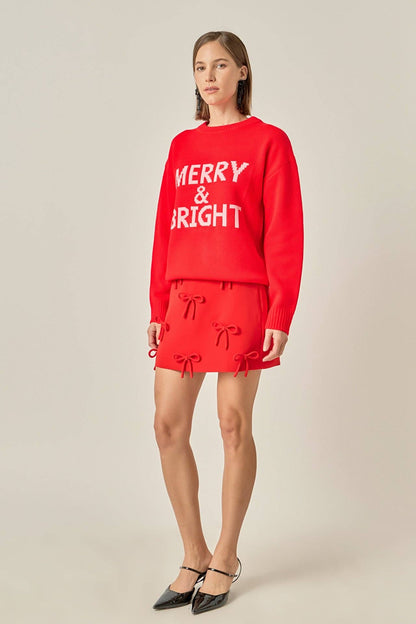 English Laundry Sweater: RED / MERRY &amp; BRIGHT