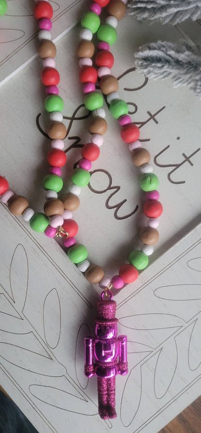 Pink Nutcracker Necklace