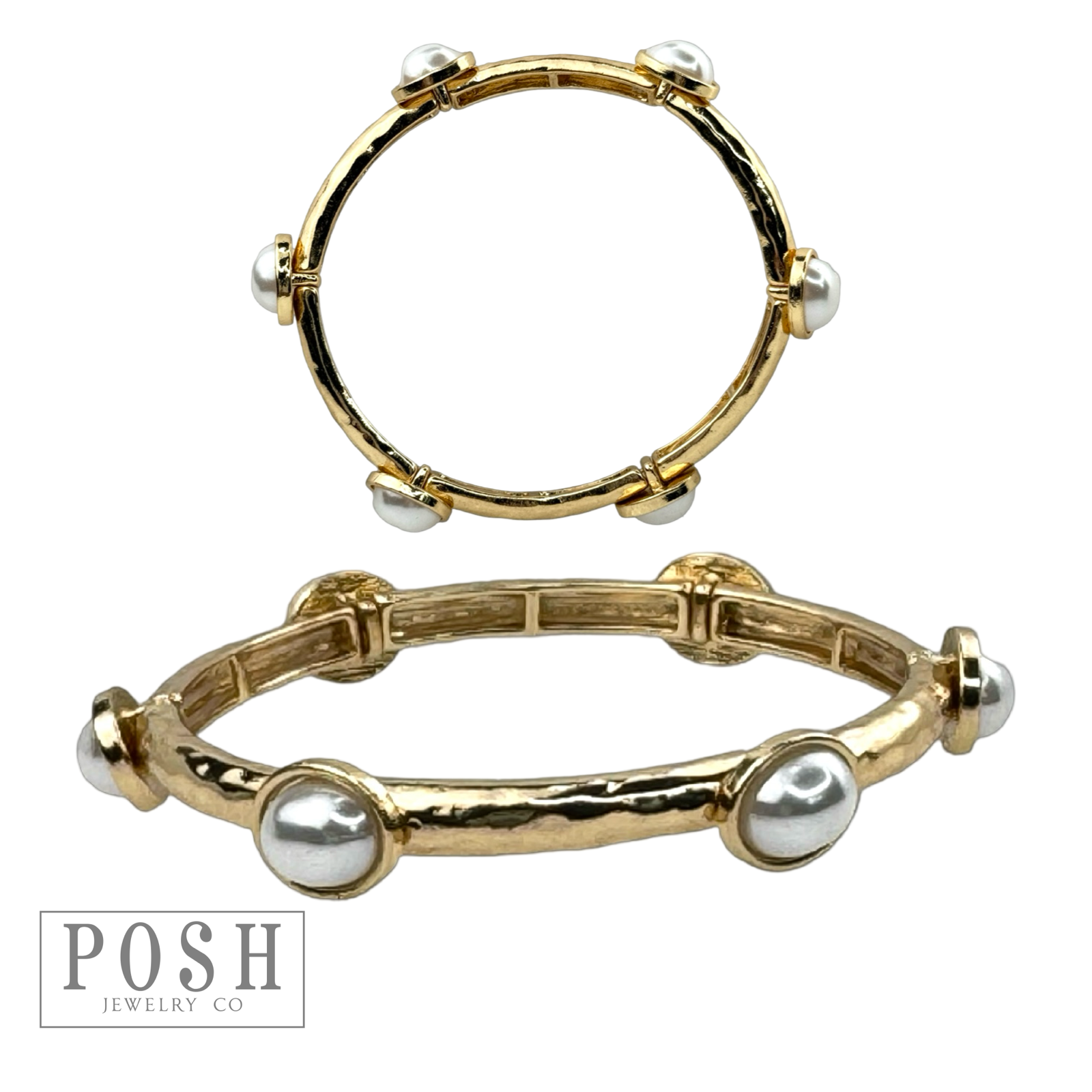 Faceted oval crystal bracelet: Champagne