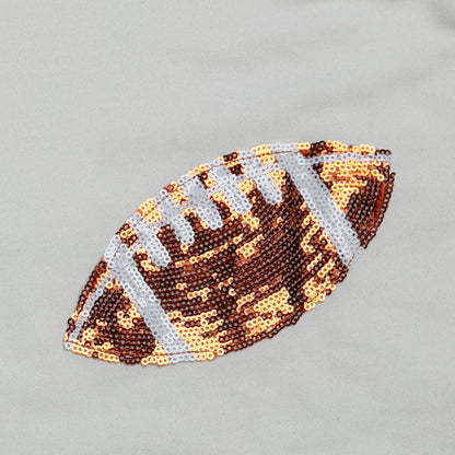 Football Pullover w Sequins  White with Sequins Football / SM