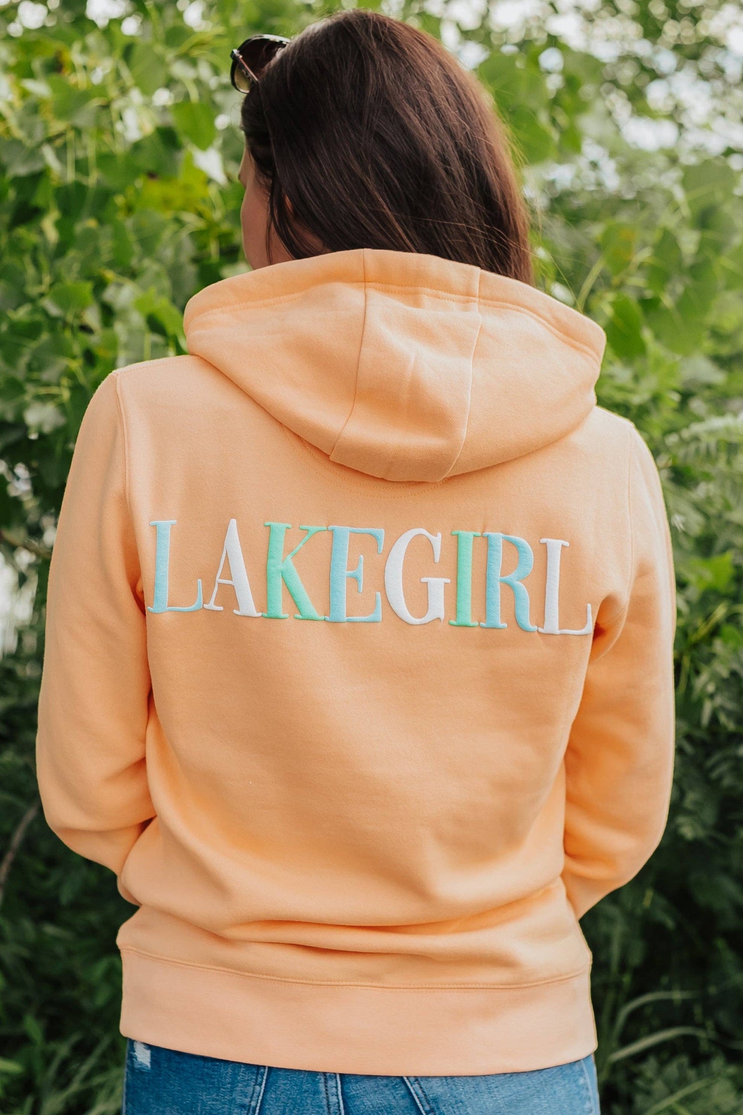 Multi Draw Cord Hoodie in Peach: L