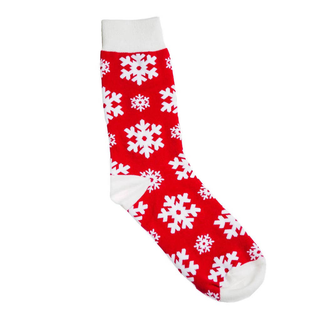 Christmas Crew Socks -  Snowflake