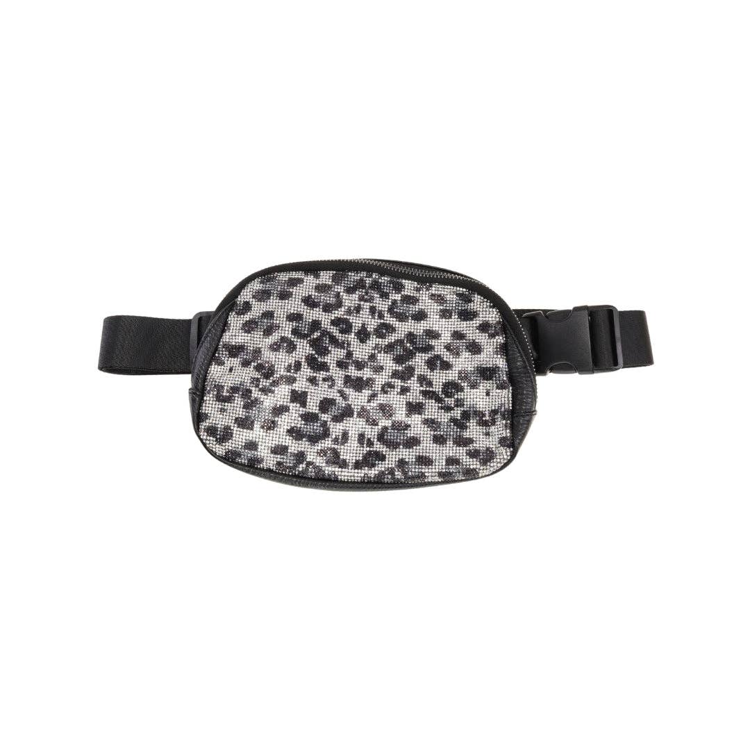 Animal Print Rhinestone Women&