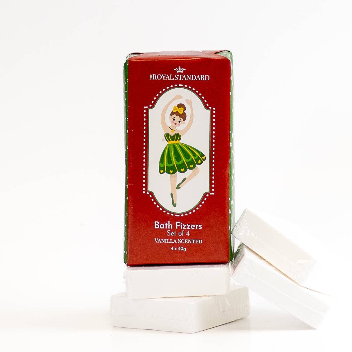 Christmas Ballerina Bath Fizzers   Vanilla Scented   4*40g The Royal Standard