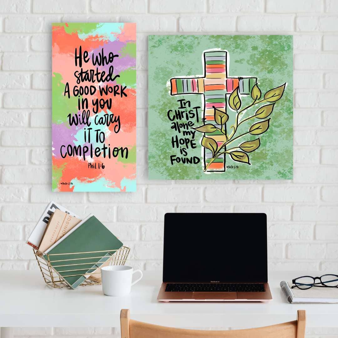 In Christ Alone Wrapped Canvas: 12" x 12" Baxter &amp; Me