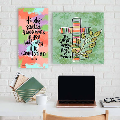 In Christ Alone Wrapped Canvas: 12" x 12" Baxter &amp; Me