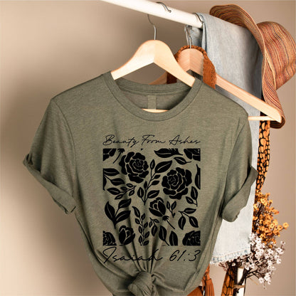 BEAUTY FROM ASHES OLIVE FAITH GRAPHIC TEE