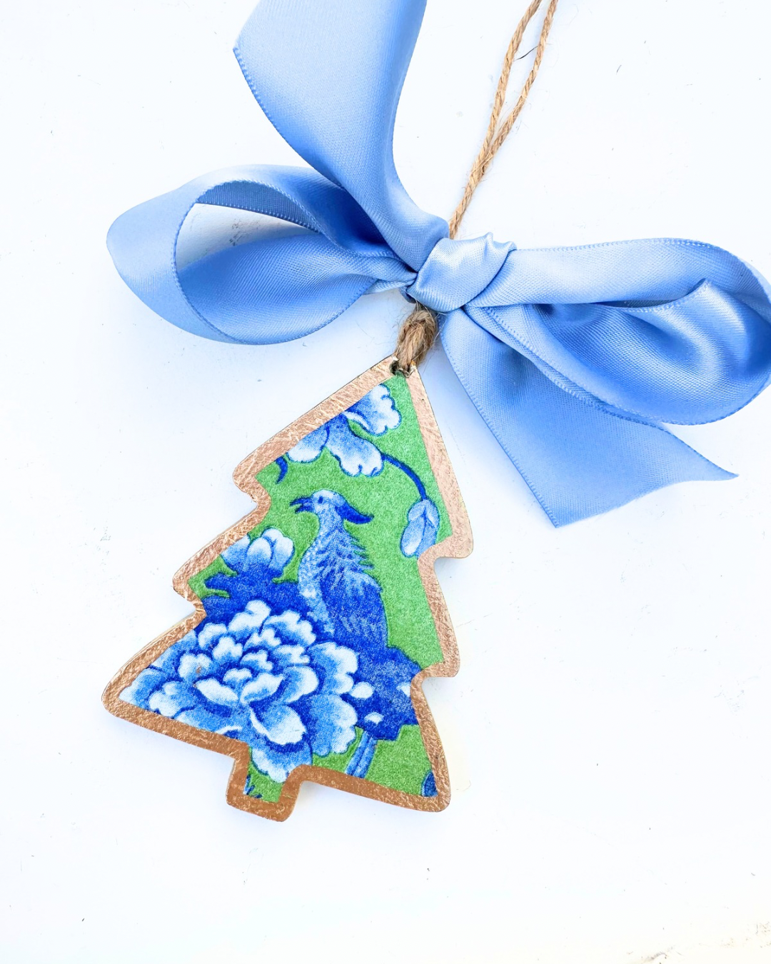 Green and Blue Chelsea Bird Tree Ornament  1- ornament
