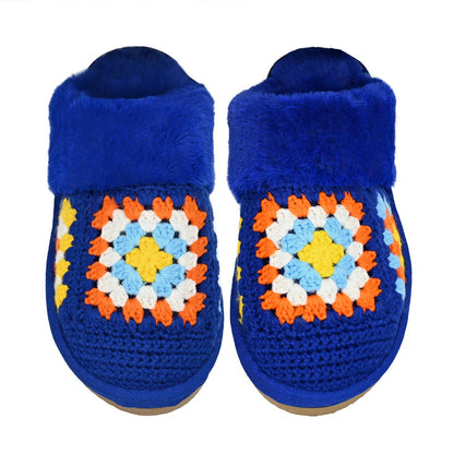Handmade Crochet C.C Slippers SPE7393: Purple / SM/MD